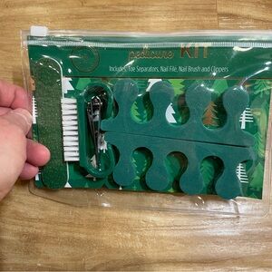 Modern Expressions Pedicure Kit -Toe Separators, Nail File, Brush, Clippers, New